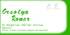 orsolya romer business card
